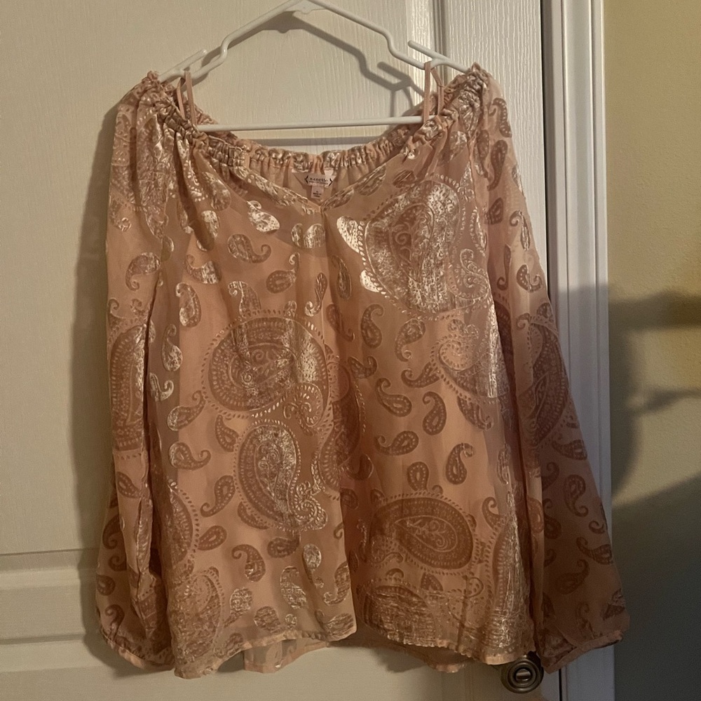Nanette Lepore Blush Paisley Blouse